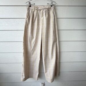 H&M Divided Plaid Wide Leg Trousers |‎ US 4 | High Rise | Trendy Tailored Pants